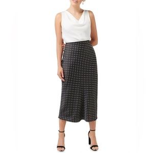 Satin polka dot slip skirt - size 4